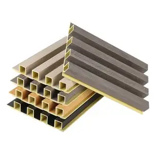 Fabricación automática de tablero compuesto de madera y plástico WPC revestimiento persiana estriada Panel de pared extrusora que hace la máquina precio
