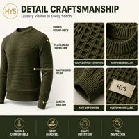 Pull en tricot d'hiver personnalisé à marque privée pour hommes, logo sur le devant, fabricant, grossiste, fournisseur, importateurs