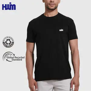 Custom Durable Recycled Tee Sustainable Eco- Friendly Biodegradable Package 100% Recycled Organic Cotton T Shirts For Men