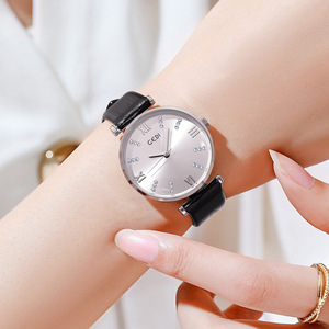 นาฬิกาผู้หญิงสไตล์คลาสสิกใหม่ ดีไซน์เรียบหรู วินเทจ ควอตซ์ ตัวเรือนสแตนเลส สายหนัง - Product Image 5