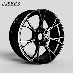 JJSEES Llanta de coche de pasajeros escalonada de 18, 19, 20 pulgadas, con acabado negro mecanizado, 5X112 5X120, para <span class=keywords><strong>BMW</strong></span> M2 M3 M4 F10 F25 F30 E36 - Product Image 2