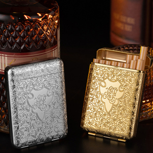 001 étuis à cigarettes de haute qualité imprimables en couleur personnalisée étui à cigarettes de luxe étanche en métal rétro Zigarettenetui Portable Carry Smoking Case - Product Image 3
