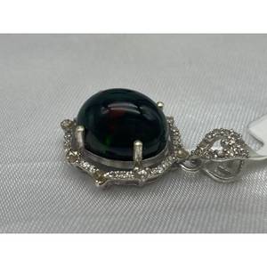 Nuevo Colgante de Ópalo Negro de Lujo Más Vendido, Plata de Ley 925, Regalo para Fiestas, Bodas, Compromisos, Ceremonias Religiosas y Eventos - Product Image 3