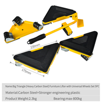 Industrielle Stärke DIY Universal-Eisenmöbel-Heber mit Dreieckrad, Hochleistung, max. 800 kg Tragkraft, OEM