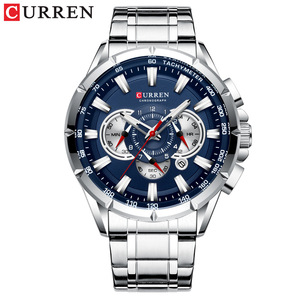Montre de luxe simple pour hommes, 48mm, 3 aiguilles, à Quartz, bracelet en acier inoxydable, aiguilles lumineuses, étanche à 30M - Product Image 5