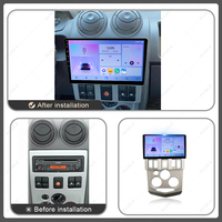 Nouveau lecteur DVD de voiture Radio pour 9 pouces Renault Logan 2004-2008 Silver Fascia Frame Stereo Panel 2 Din GPS Car Accessories