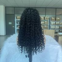 Peluca con malla frontal de cabello humano brasileño 100%, peluca con encaje de cabello ondulado al agua para mujeres negras, proveedor de Peluca de encaje prearrancado
