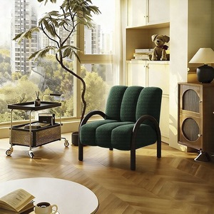 Poltrona Vintage in Flanella con Struttura in Acciaio al Carbonio e <span class=keywords><strong>Spugna</strong></span> ad Alta Resilienza <span class=keywords><strong>per</strong></span> Appartamenti, Balconi e B&B - Product Image 2