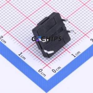 TS-KG10D-BB80F Tactile Switch Through hole Component THT,12x12mm Switch Single Pole Single Throw Round Button 2.5N Through Hole - Product Image 2