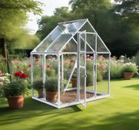 Serres de jardin en aluminium de haute qualité Maison économique en polycarbonate pour la culture de légumes Couverture de feuille de PC Offre Spéciale de l'usine