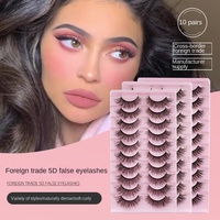 Kit de 8 paires de faux cils en vison synthétique Ahrikiss Cruelty Free, légers, effet naturel œil de chat, avec colle à cils et pince à épiler (Ethereal)