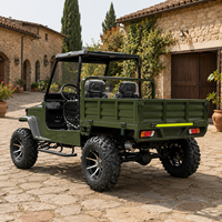 Mini camionnette à benne ouverte, caisse arrière utilitaire, vert olive, pour transport utilitaire