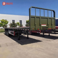 Châssis de semi-remorque porte-conteneurs à plateau plat 3/4 essieux 40/50 pieds avec verrous de conteneur, fabriqué en Chine, prix abordable