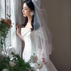 Simple Off Shoulder Sexy Backless Mermaid Soft Satin Wedding Dress <b>Bride</b> <b>Gown</b> Wm80 - Product Image 2