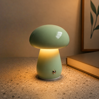 Lampe de table sans fil moderne en forme de champignon, lampe de nuit LED rechargeable, commande tactile, charge de type C, mini lampe portable pour hôtel, café