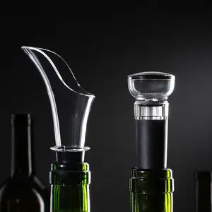 Wine Aerator Pourer Spout And Wine Stopper Vacuum Pump Wine Decanter With Aerator Improved Flavor Enhanced Bouquet Bubbles