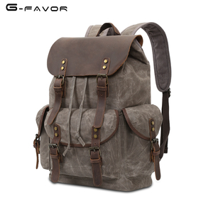 G Favor Vintage <span class=keywords><strong>Sac</strong></span> à <span class=keywords><strong>dos</strong></span> en <span class=keywords><strong>toile</strong></span> imperméable à l'eau Grande impression en <span class=keywords><strong>cuir</strong></span> Style <span class=keywords><strong>Sac</strong></span> à <span class=keywords><strong>dos</strong></span> pour ordinateur portable Sacs à <span class=keywords><strong>dos</strong></span> pour hommes avec cordon de serrage - Product Image 5