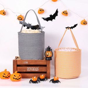 <b>Easter</b> Decoration Tote <b>Basket</b>, Grid-Style Storage Bucket, Atmosphere Ornament Handbag - Product Image 3