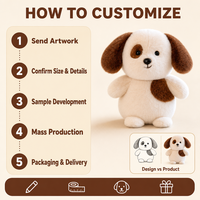 Chien en peluche aux oreilles tombantes et à la paume des yeux recouvertes d'un patch, animal en peluche doux couleur crème, cadeau pour chiot