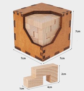 Cubo de Madera 3D, Juego de Lógica Desafiante, Rompecabezas para Desarrollar Habilidades - Product Image 6