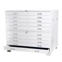 Classeur plat en acier moderne à 10 tiroirs, architecture de plan, bureau A0 A1, panneau de rangement pour dessin de carte, atelier scolaire, salle de sport