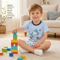 Ensemble de Vêtements d'Été pour Enfants : T-shirt à Manches Courtes en Coton et Short pour Bébés Filles et Garçons