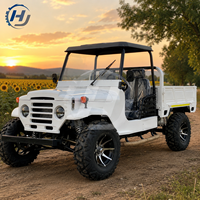 Mini UTV OEM 350CC à essence avec remorque de remorquage, robuste, tout-terrain, pour le transport sur les plateaux de tournage, en acier Q235B, 65KM/H