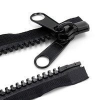 Fermeture éclair en résine double face à glissière interne et externe, à verrouillage automatique, n°10, pour textiles de maison et tentes