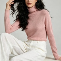 Pull en cachemire côtelé personnalisé Tyan, style simple, respirant et extensible, pour femme