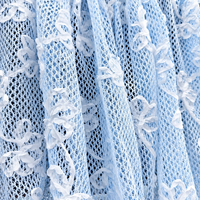 Tissu en maille à broderie florale 100% polyester, tissu léger en filet transparent pour robe, chemisier, vêtements pour femmes, tissus pour vêtements