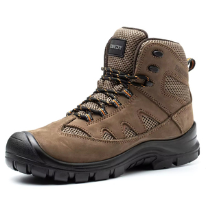 Zapatos de Senderismo Duraderos para Hombre, Parte Superior de Cuero Transpirable, Impermeables, Anticolisión, Antideslizantes, Botas para Montañismo, Campismo y Senderismo - Product Image 1