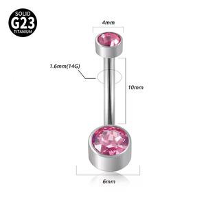 Duurzame Astm F136 Titanium Pvd Plated Punk Stijl <span class=keywords><strong>Piercing</strong></span> Voor Buikvorm Dagelijks Gebruik Langdurig Gebruik Bruiloft Navel <span class=keywords><strong>Piercing</strong></span> - Product Image 2