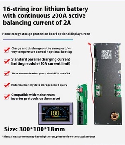 Placa PCB Inteligente JIKONG JK-PB1A16S10P para Almacenamiento de Energía, <span class=keywords><strong>Lifepo4</strong></span> 100A-100A <span class=keywords><strong>BMS</strong></span> 8-16S <span class=keywords><strong>24V</strong></span> 200A con CAN RS485 y Balance Paralelo - Product Image 3