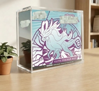 Boîte de présentation en acrylique anti-UV avec couvercle magnétique anti-poussière pour cartes Pokémon ETB UPC Booster Pack