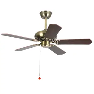 Price Home Decoration Wind Machine Catalogue Design 52 Inch Cheap Economic 5 Blade Retro Ceiling Fan With Out Light