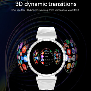 Orologio Smart di Lusso per Donne, Design Elegante, Impermeabile, con Bordo Diamantato, in Argento, Acquistabile Online su Alibaba Cina - Product Image 2