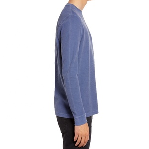 Thermal Crewneck Shirt Men Waffle <strong>Texture</strong> Shirt Bamboo Long Sleeve Tee Waffle Knit Custom Top Mens <strong>Tshirts</strong> Men's Thermal Shirt - Product Image 3