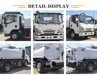 Camion-citerne à eau ISUZU 700P 8000L ELF de haute qualité, acier au carbone, transmission manuelle 4x2, moteur diesel