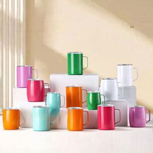 Vaso portátil de acero inoxidable de 3 oz con asa, diseño de vientre grande, interno 304/externo 201, para café y vino, con tubo de succión, para uso en exteriores. - Product Image 1