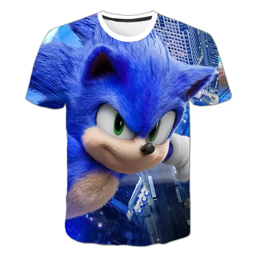 Individuelles Sonic-T-Shirt Kinderbekleidung Jungen Cartoon-Spiel Super-Sonic-Jungenbekleidung Kinder-T-Shirt Sommerkleidung für Mädchen