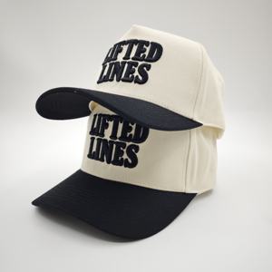 Casquette de baseball structurée de haute qualité en tissu Oxford Dobby bicolore avec logo brodé 3D personnalisé et motif à pois pour le sport et le golf - Product Image 4