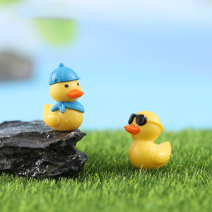 Figuras de Animales de Dibujos Animados en 2 Estilos, Mini Patos Decorativos, Manualidades de Plástico para Jardín, Escritorio, Hogar, Decoración de Bonsáis - Product Image 3