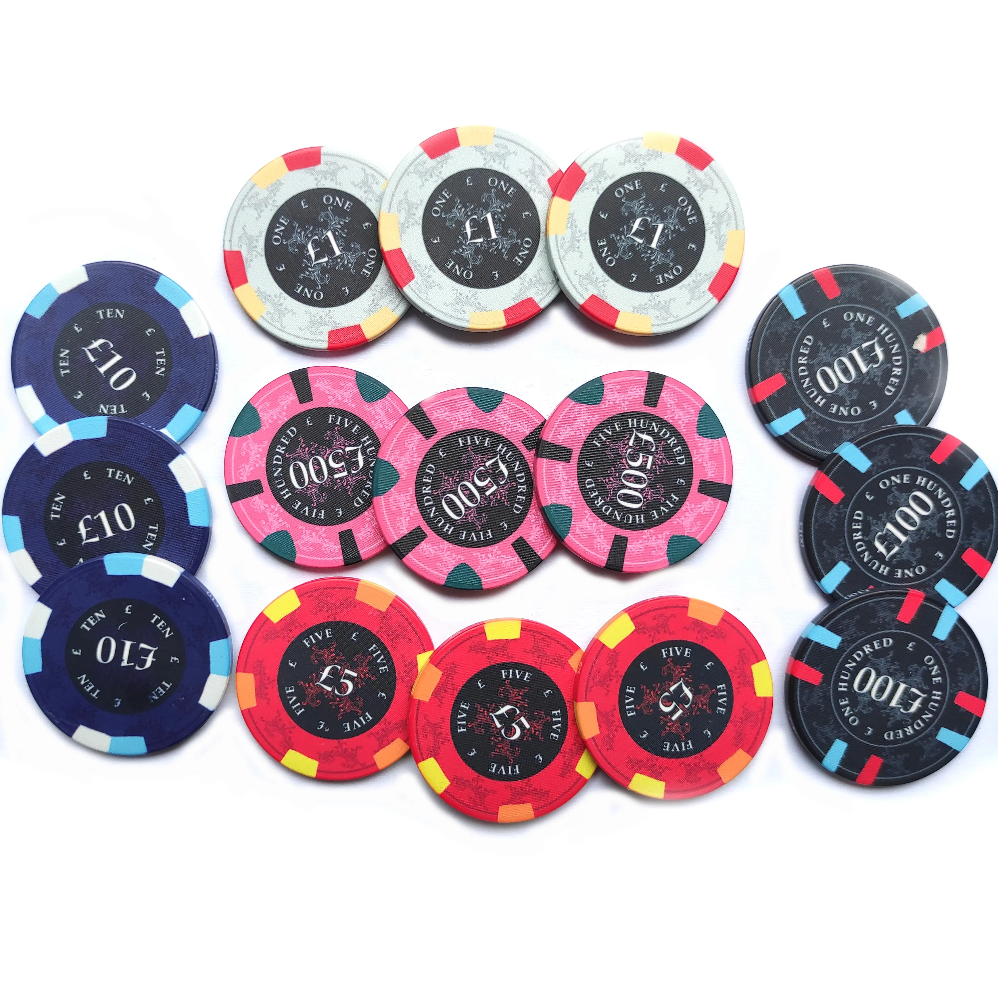 Personalizado china lucky dragon 39mm 10g cerâmica argila poker chips para casamento