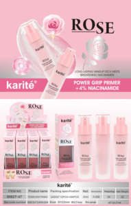 Karite-Maquillaje de larga duración Power Grip <span class=keywords><strong>Primer</strong></span> + 4% Niacinamida, Base de humedad transparente, brillo, piel potente, Rosa <span class=keywords><strong>Primer</strong></span> - Product Image 3