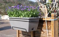 Pot de fleurs suspendu en plastique de style minimaliste pour balcon, rebord de fenêtre, rail, jardinières suspendues avec crochets (STEP-1-3)