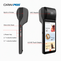 Terminal POS Todo en Uno, Impresora de Recibos Portátil de 6 Pulgadas, Sistema POS con Soporte NFC, 3+32GB, Android 14