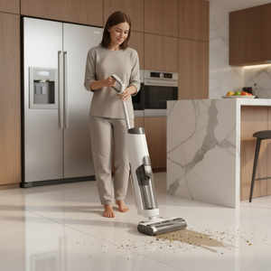 Nettoyeur de sols électrique portatif, aspirateur et balayeuse pour intérieur, pour nettoyage humide et sec - Product Image 6