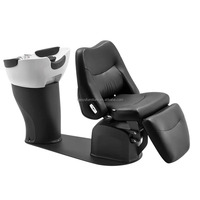 Chaise électrique de shampooing de salon de coiffure haut de gamme avec la chaise de lavage de cheveux de commande de pied de bol