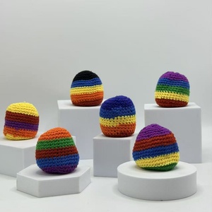 Nouvel Arrivage Hacky Sack Coloré au Crochet, Ballons de Frappe Souples pour Adultes, Jouet Anti-Stress, Jeu de Plein Air pour Fêtes et Jeu de Groupe - Product Image 5