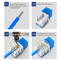 Connecteur RJ45 modulaire Keystone Jack non blindé 8p8c à 90 degrés Cat5e Cat6 Cat6a en gros